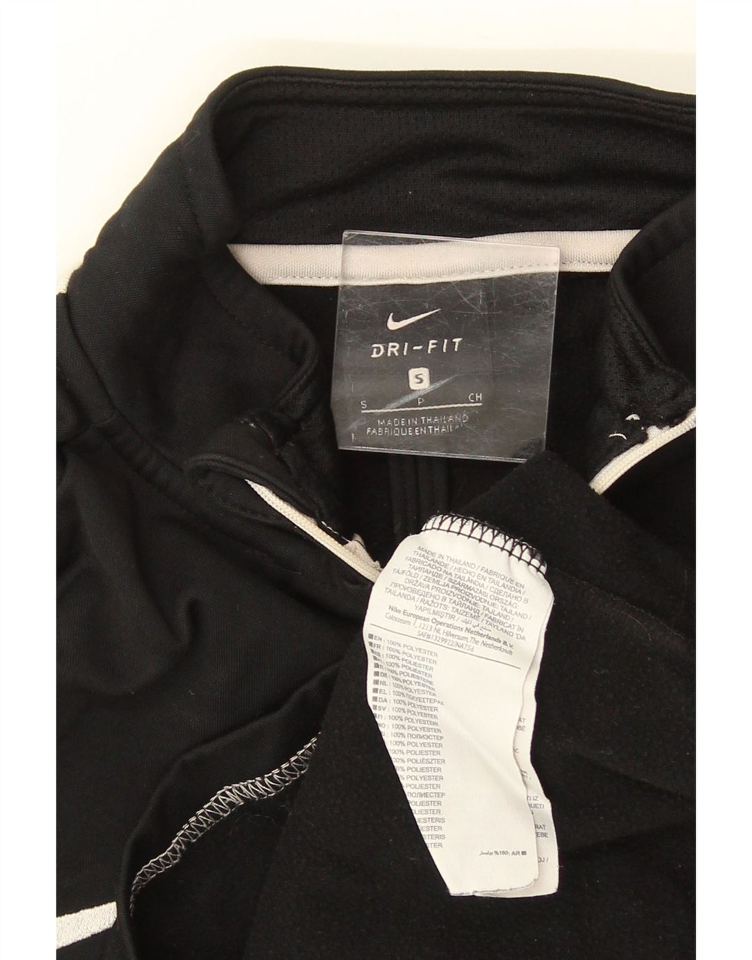 Pulover pentru bărbați Nike Dri Fit, cu fermoar, cu gât, colorat, mic, negru