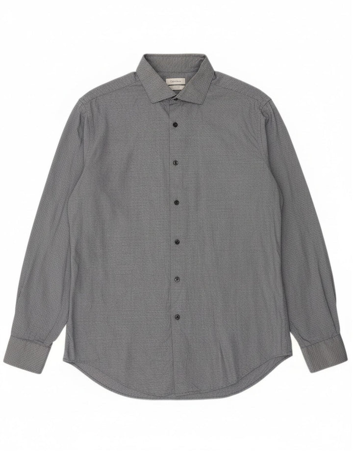 Cămașă pentru bărbați Calvin Klein Slim Fit, mare, bleumarin, geometrică