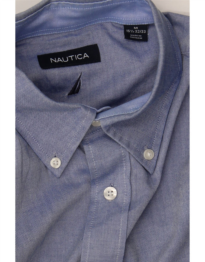 NAUTICA Mens Shirt Size 15 1/2 Medium Blue Cotton Vintage Nautica and Second-Hand Nautica from Messina Hembry 