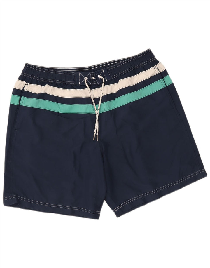 Pantaloni scurți de înot pentru bărbați Marks & Spencer, XL, poliester cu dungi bleumarin