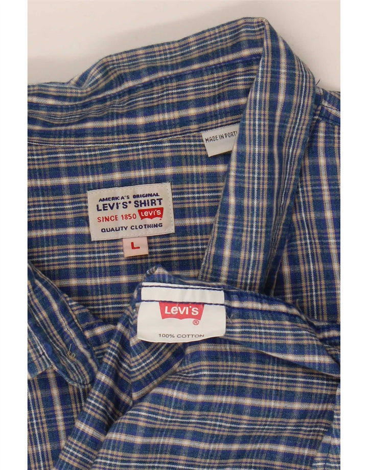 Cămașă pentru bărbați Levi's, mare, albastru, din bumbac