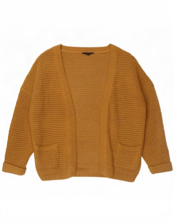 Topshop Pulover cardigan deschis supradimensionat pentru femei cu mâneci 3/4 UK 6 XS maro
