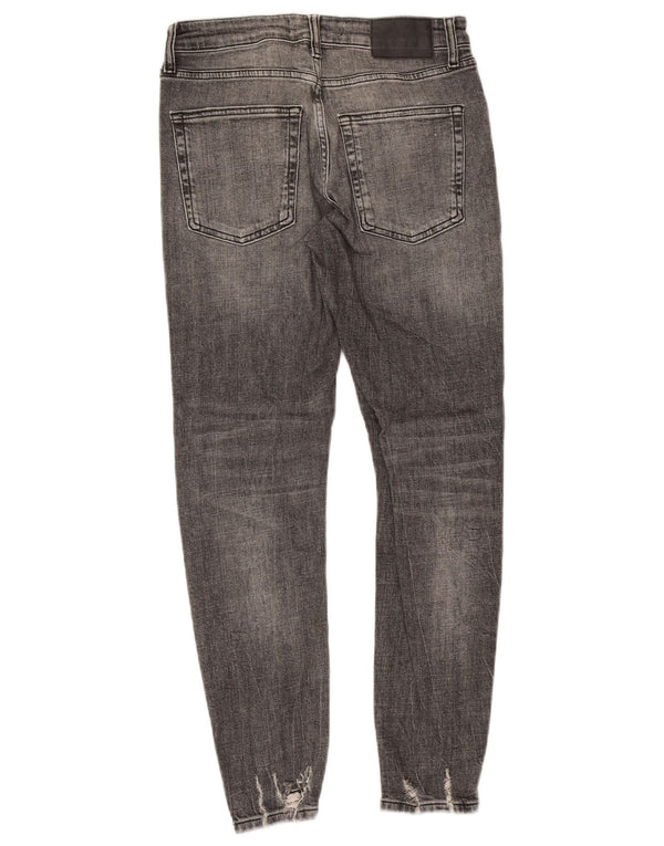 Blugi skinny distressed pentru bărbați Zara EU 38 Mici L30 L27 Bumbac gri