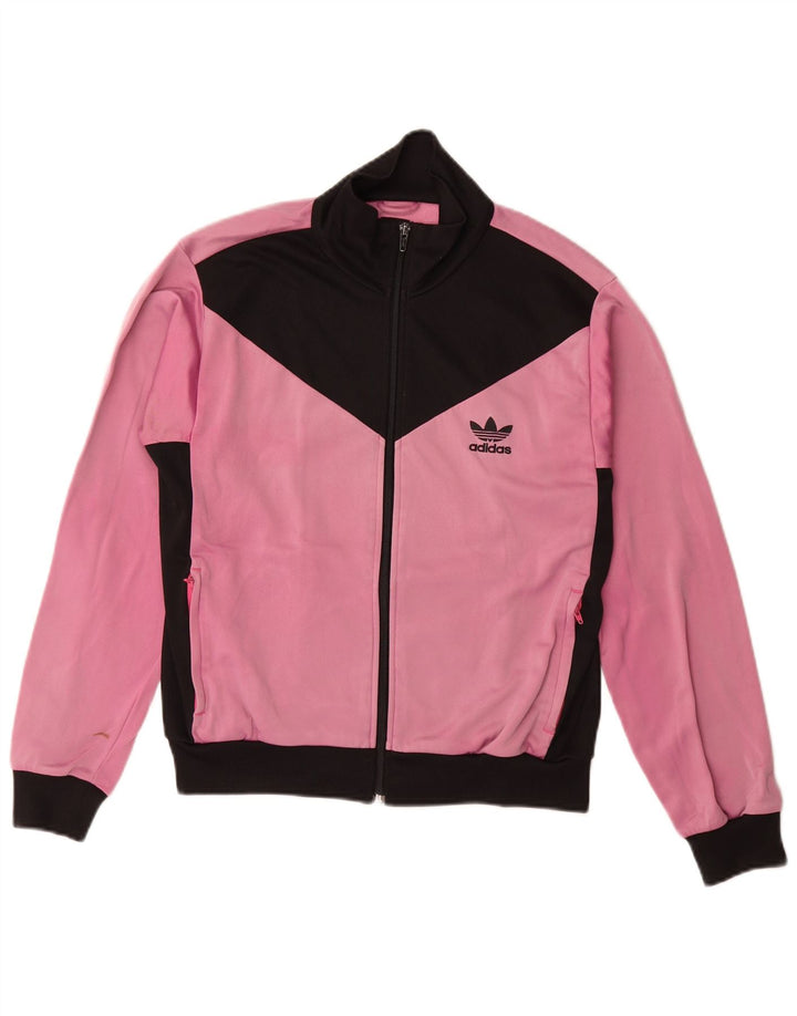 Jachetă de top pentru trening Adidas pentru femei EU 40 Roz mediu Poliamidă color bloc