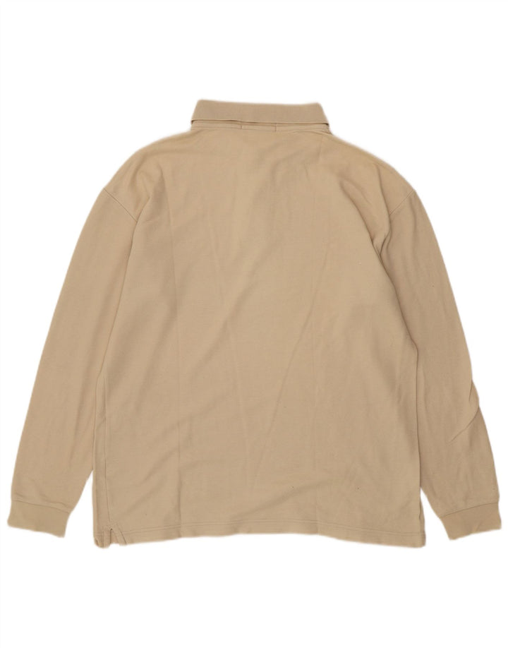 Tricou polo cu mânecă lungă pentru bărbați FILA IT 50 Bej mediu