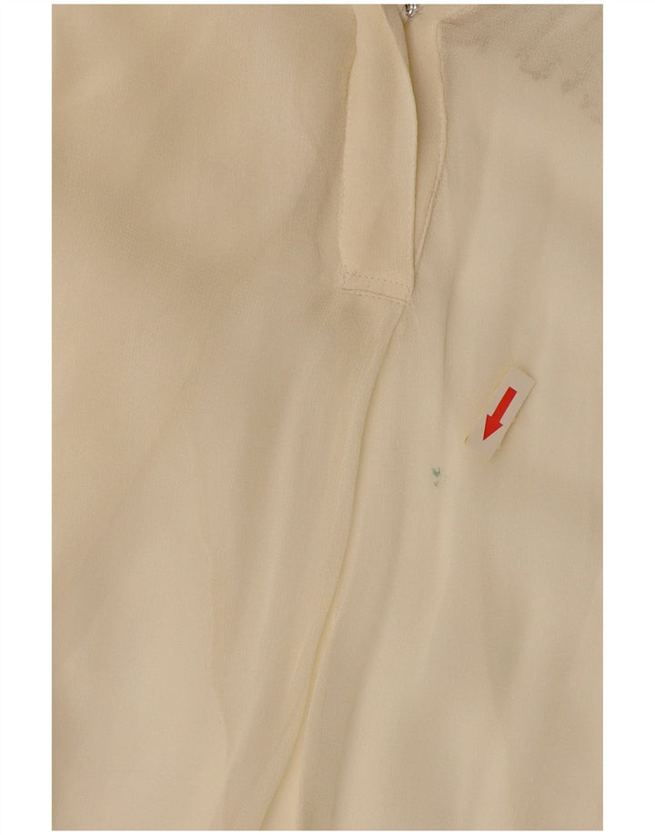 Bluză Mango pentru femei See Through Top UK 12 Medium Off White Viscose