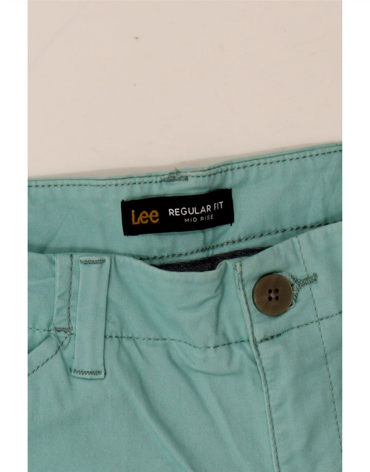 Pantaloni scurți casual LEE, cu talie medie, pentru femei, W32, mare turcoaz