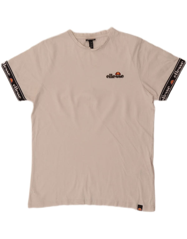 Tricou grafic pentru bărbați Ellesse Top mediu alb din bumbac color bloc