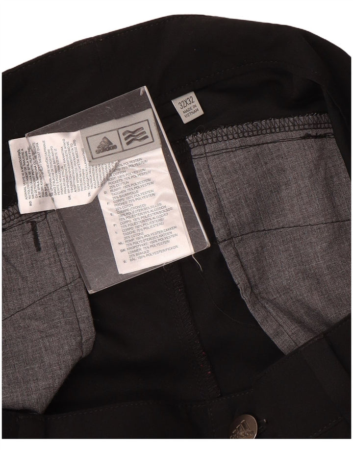 Pantaloni chino slim pentru bărbați Adidas W32 L32 poliester negru