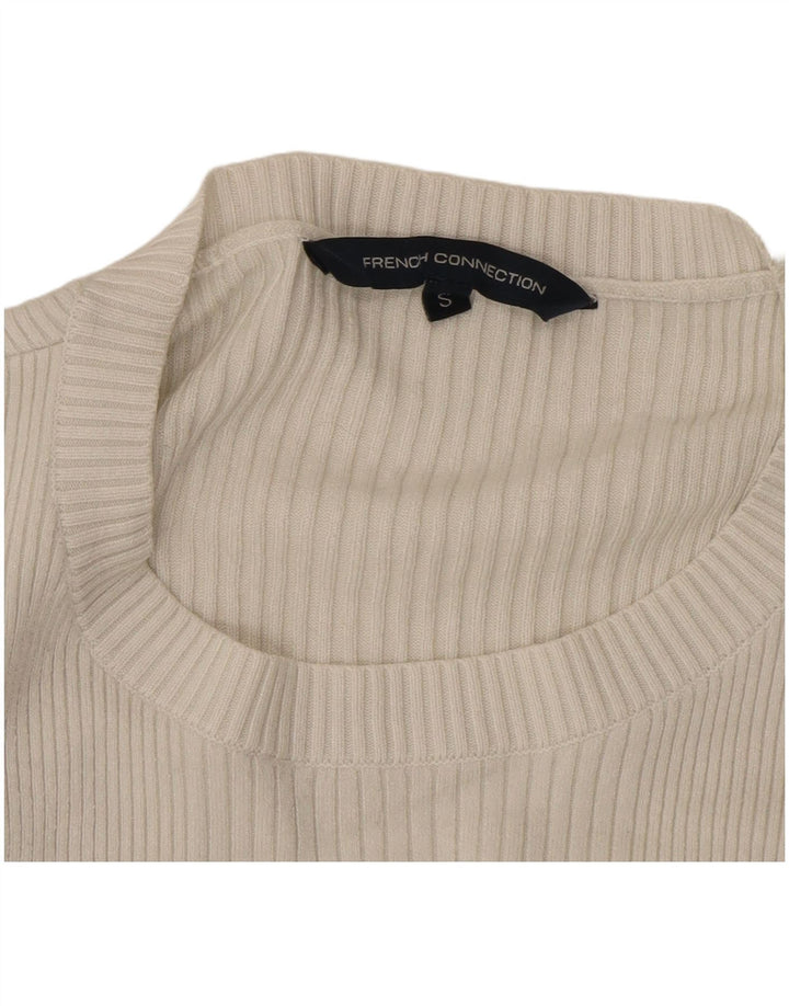 French Connection Top pentru femei cu mânecă lungă UK 10 Small White