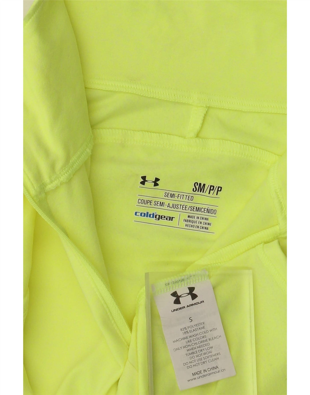 Top de trening Under Armour pentru femei Cold Gear Pullover UK 8 Small Yellow