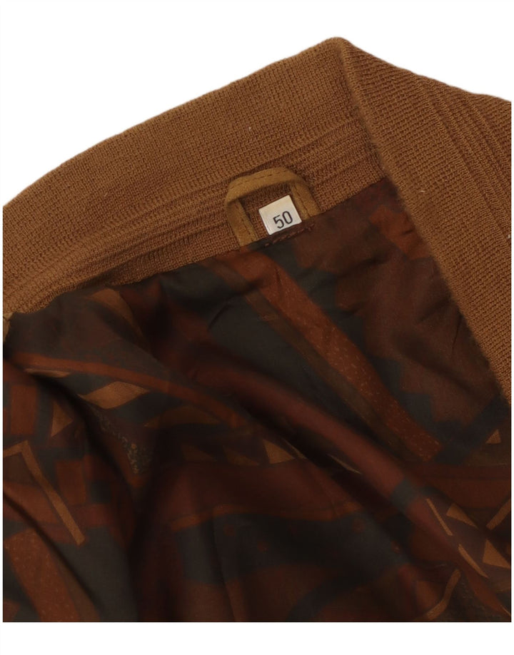 Bomber VINTAGE pentru bărbați de piele intoarsa IT 50 mare maro