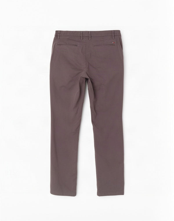 Pantaloni chino drepți pentru bărbați Tommy Hilfiger W38 L32 bumbac gri
