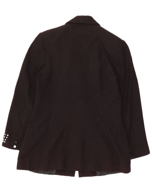 Jachetă vintage pentru femei cu 1 nasture IT 46 Large Black