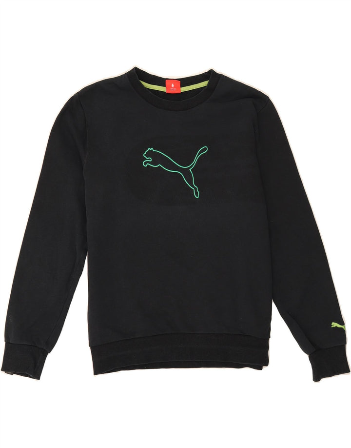PUMA Mens Graphic Sweatshirt Jumper Medium Black Vintage Puma and Second-Hand Puma from Messina Hembry 