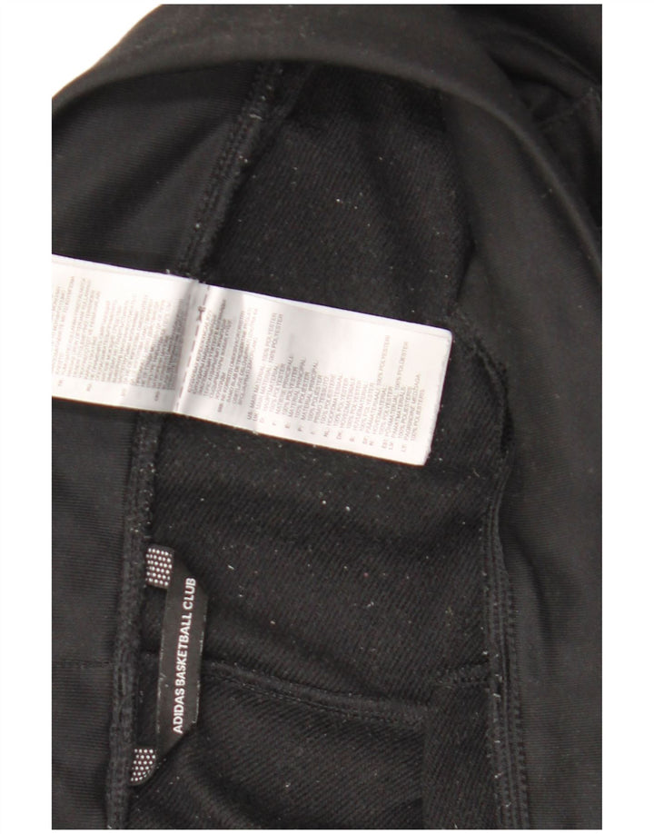 Pantaloni de trening cu grafică Adidas pentru bărbați, poliester negru mediu