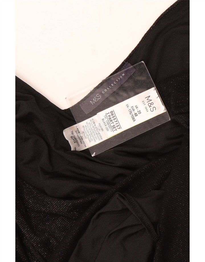 Bluză fără mâneci pentru femei Marks & Spencer UK 20 2XL Viscoză neagră