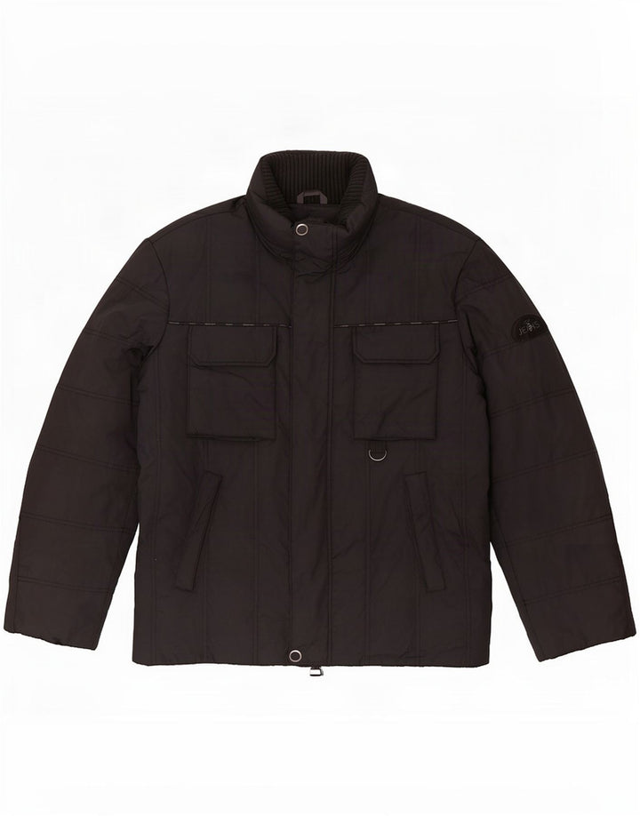 Jachetă căptușită pentru bărbați Trussardi Jeans IT 48 Poliester mediu negru