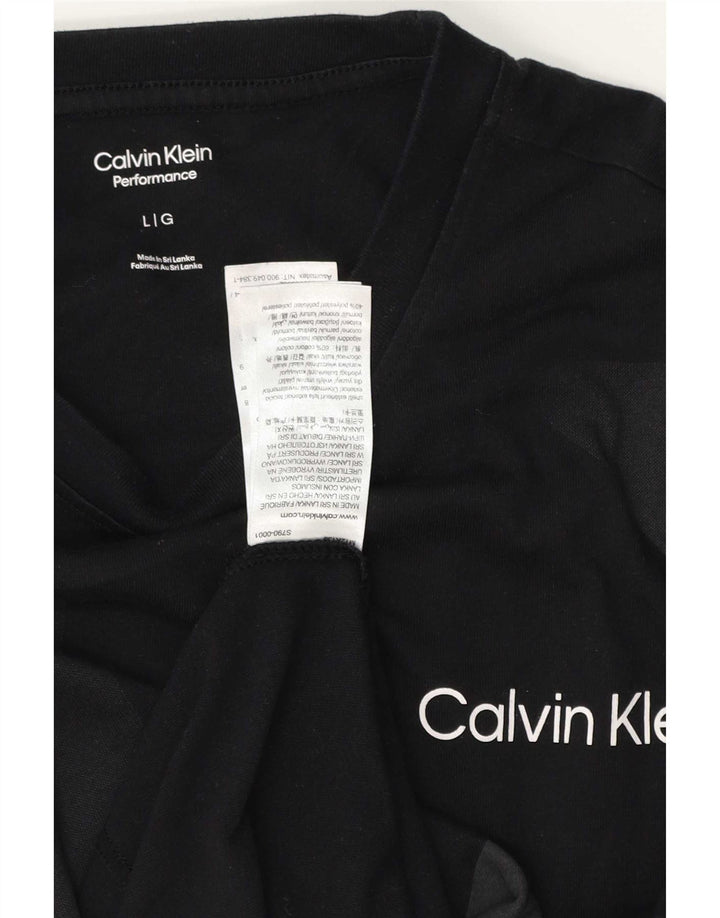 Tricou Calvin Klein pentru bărbați Top mare, negru, geometric din bumbac