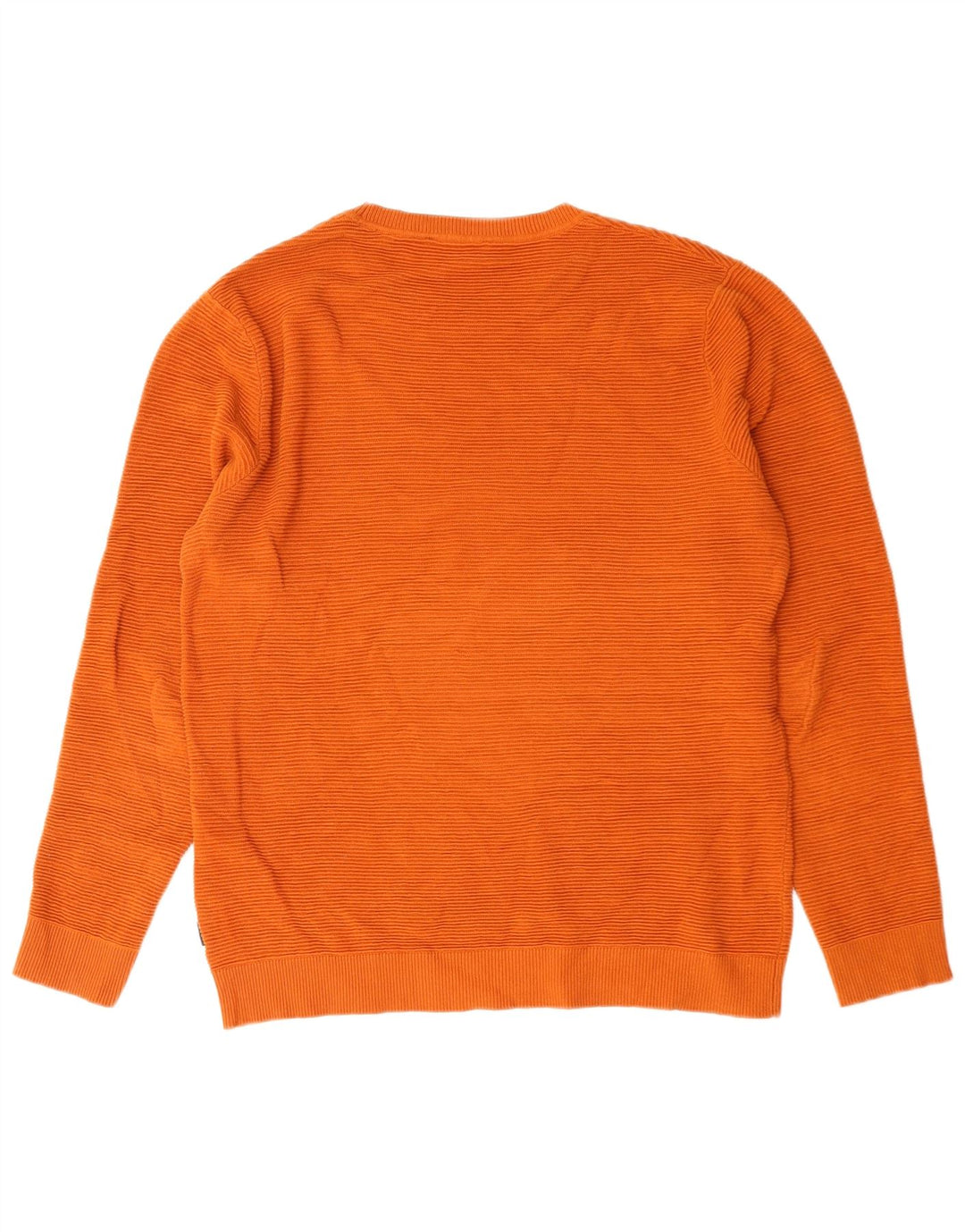 Pulover Jack & Jones pentru bărbați cu gât roșu, bumbac mare portocaliu