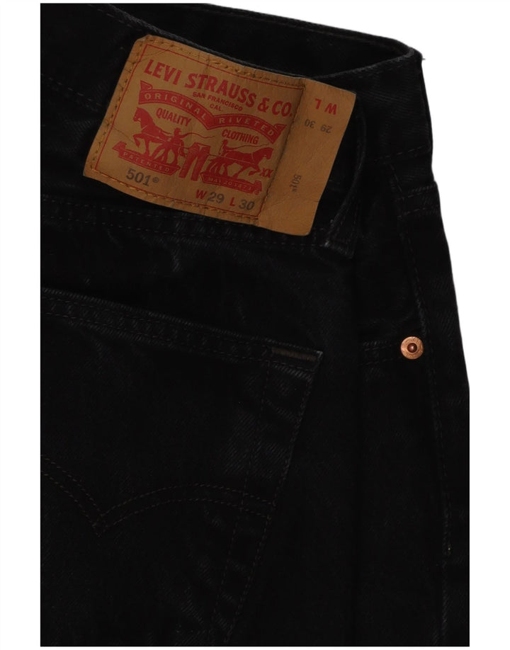 Blugi Levi's 501 drepte pentru bărbați W29 L30 bumbac negru