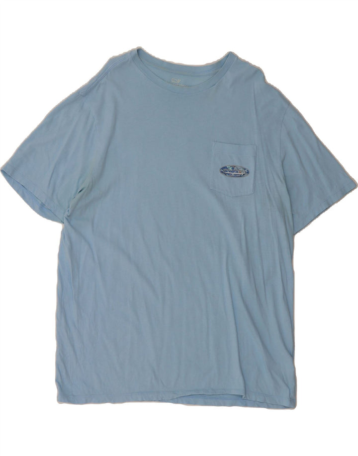 VINEYARD VINES Mens Graphic T-Shirt Top Large Blue Cotton Vintage Vineyard Vines and Second-Hand Vineyard Vines from Messina Hembry 