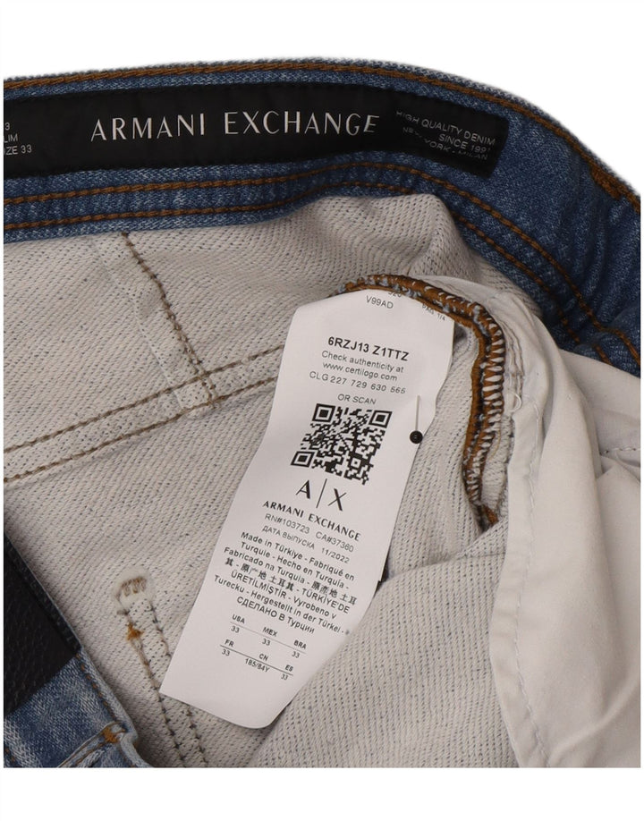 Blugi slim pentru bărbați Armani Exchange L33 L32 Bumbac albastru