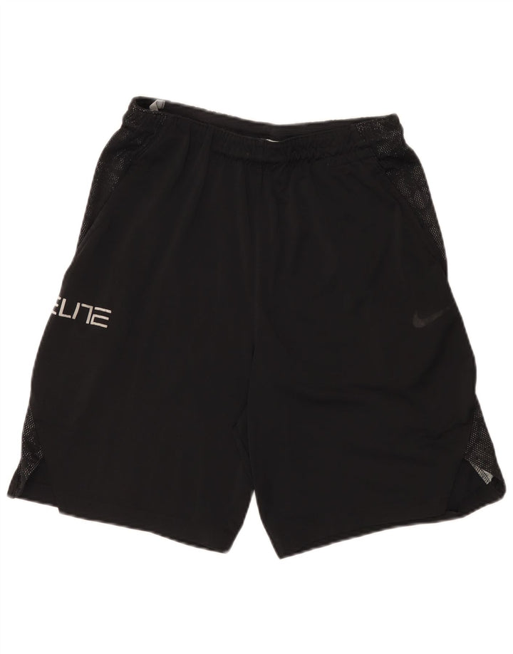 Pantaloni scurți sport Nike Dri Fit Graphic pentru bărbați, poliester mediu negru
