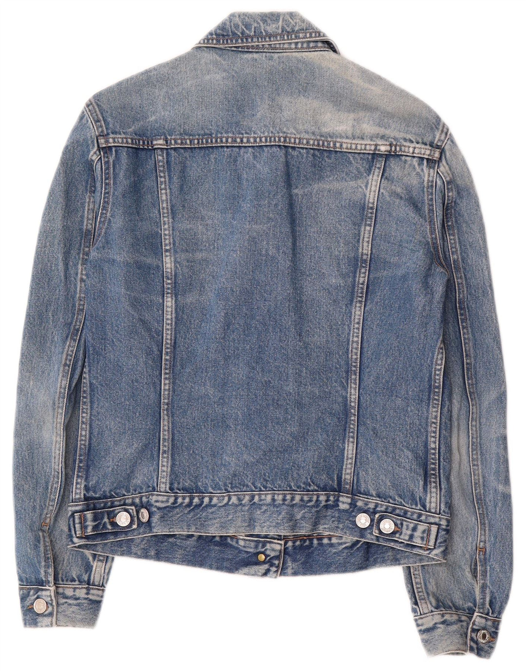 BENETTON Womens Denim Jacket UK 10 Small Blue Cotton
