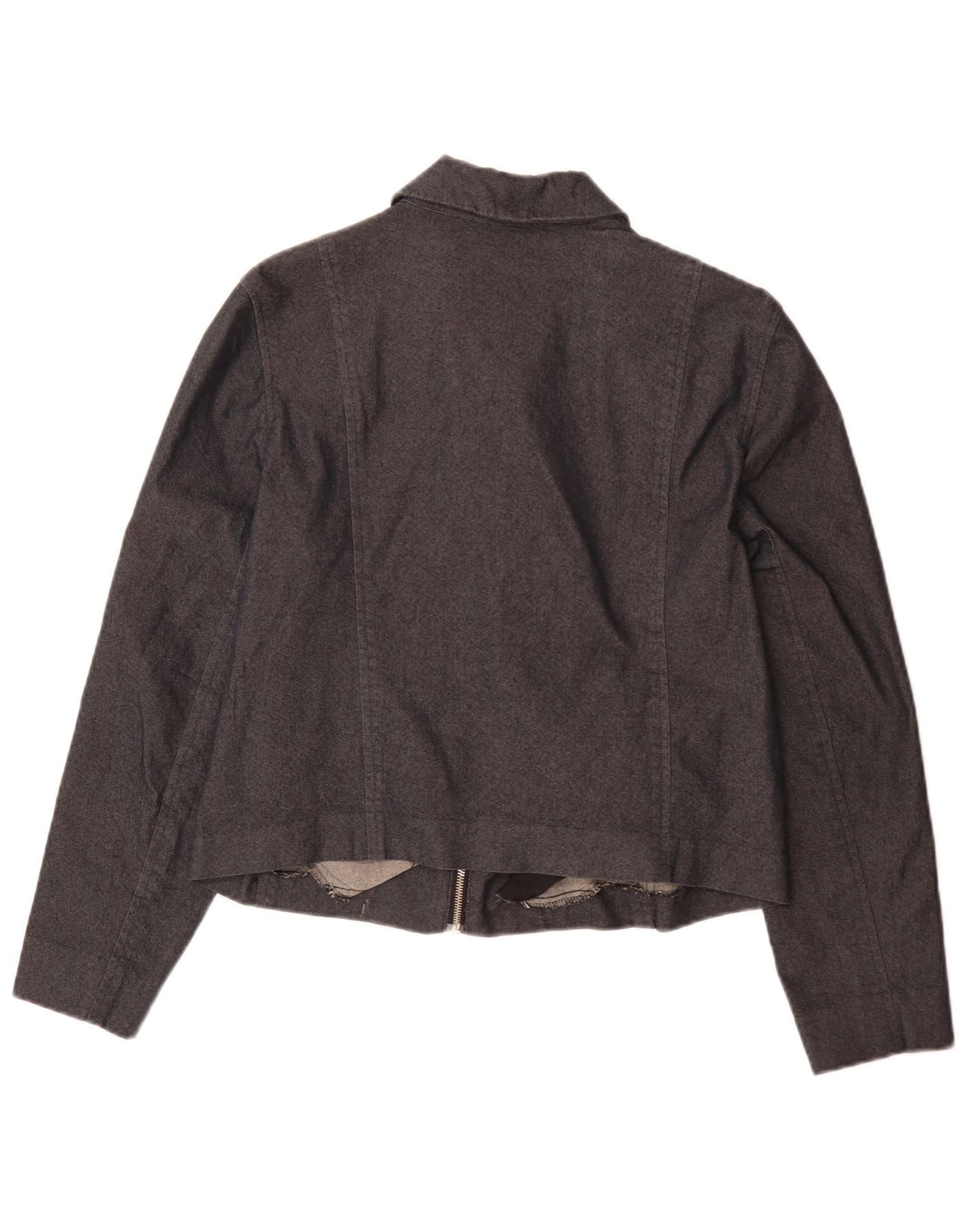 Jachetă bomber pentru femei Ralph Lauren UK 14 mare bumbac gri