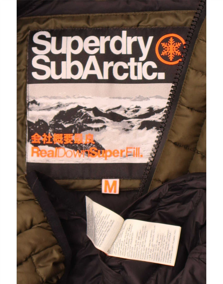 Jachetă căptușită pentru bărbați Superdry UK 38 Medium Kaki Poliester