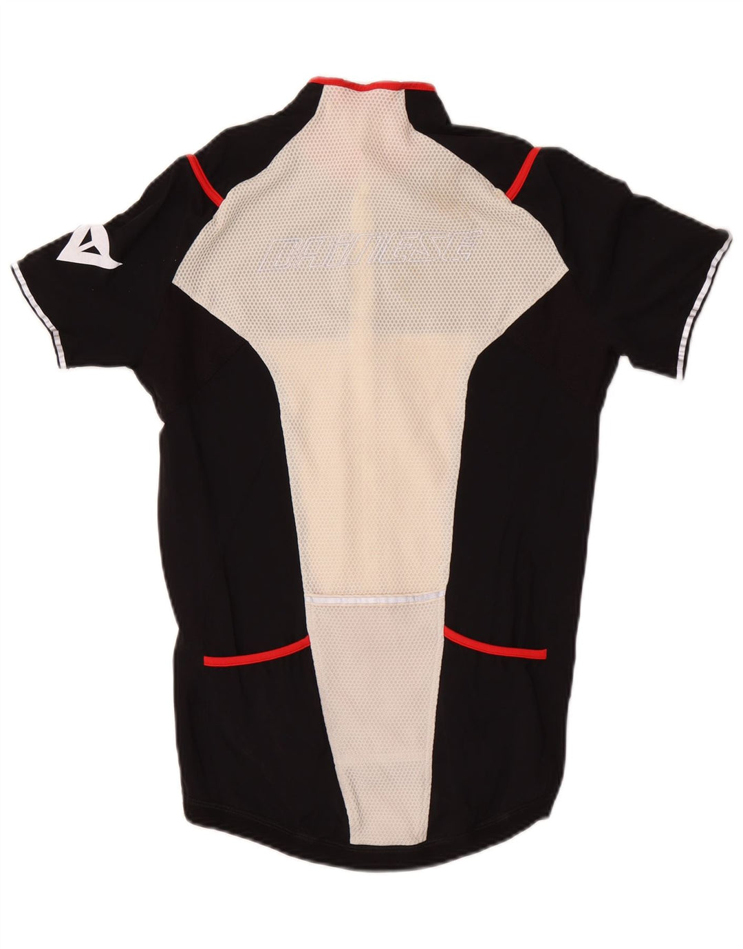 Top din jerseu Dainese pentru bărbați, cu mânecă scurtă, cu fermoar, negru, colorblock