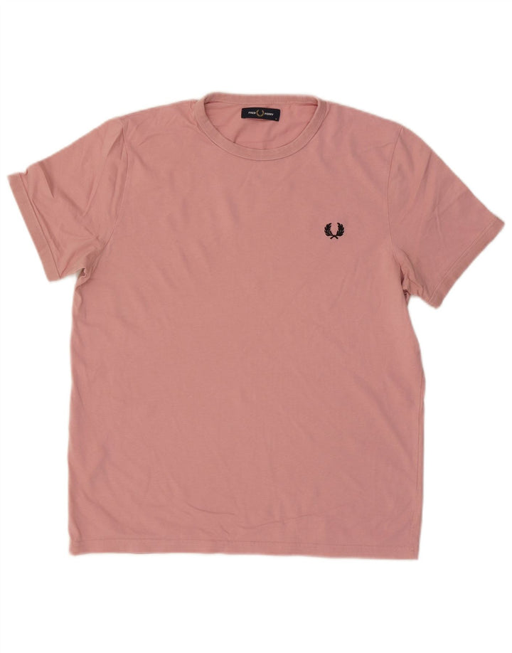 Tricou Fred Perry pentru bărbați Top din bumbac roz mediu