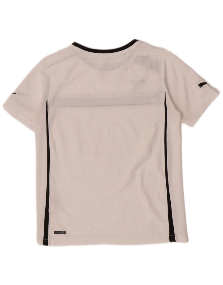 Tricou cu grafică obișnuită Puma pentru băieți Top 11-12 ani, alb, bloc de culoare