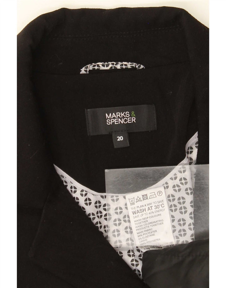 Jachetă pentru femei Marks & Spencer cu 2 nasturi, UK 20 2XL, poliester negru