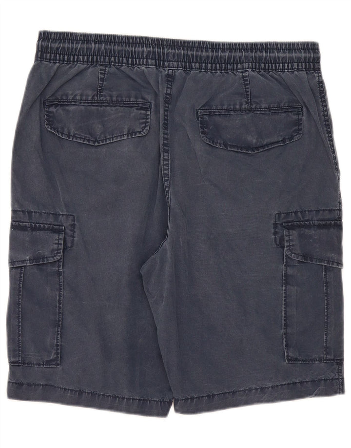MARKS & SPENCER Pantaloni scurți cargo pentru bărbați W34 mari, bumbac bleumarin