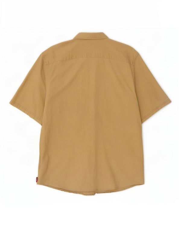 Cămașă cu mânecă scurtă pentru bărbați Wrangler, bumbac bej XL