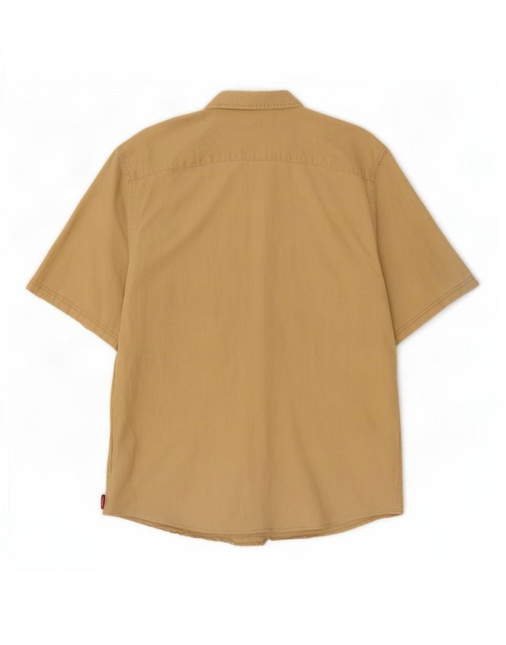 Cămașă cu mânecă scurtă pentru bărbați Wrangler, bumbac bej XL