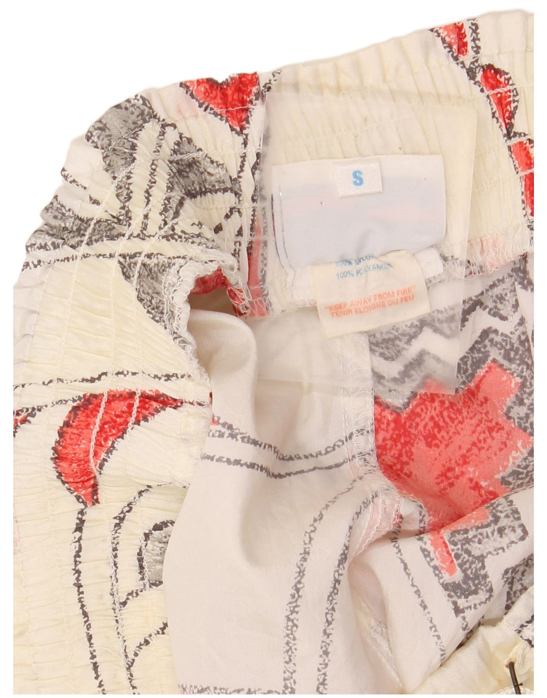 Pantaloni scurti de înot REEBOK pentru femei UK 10 Small White Geometric Nylon