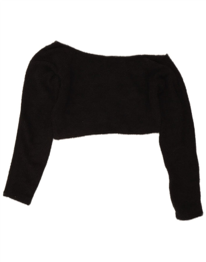 Crop Top din lână Adidas pentru femei UK 14 Poliester mediu negru