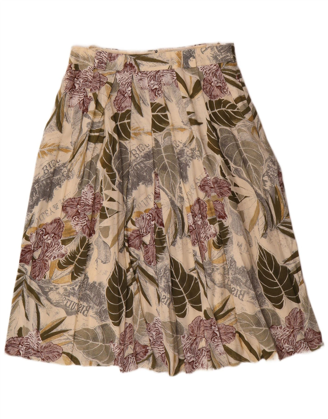 Fusta Plisată Vintage Femei EU 40 Medium W30 Multicolor Floral