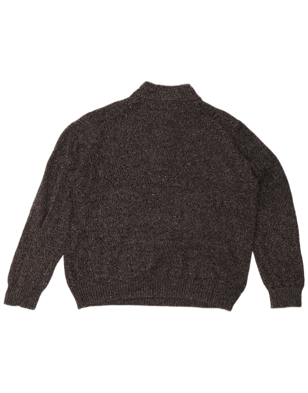 Pulover Izod pentru femei cu gât cu nasturi, UK 20 2XL, gri acrilic pătat