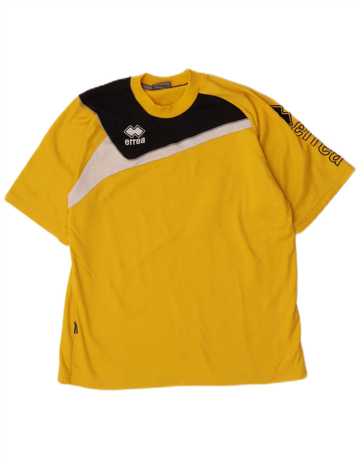 Tricou grafic Errea pentru bărbați Top mic galben din poliester bloc de culoare