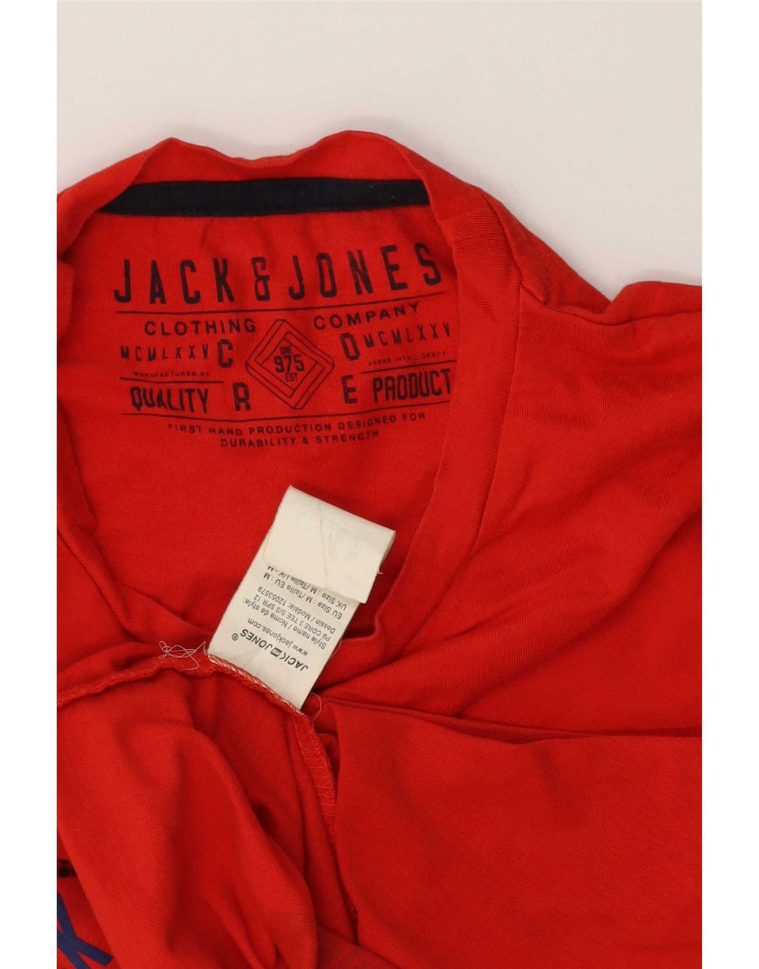 Tricou grafic Jack & Jones pentru bărbați Top din bumbac roșu mediu
