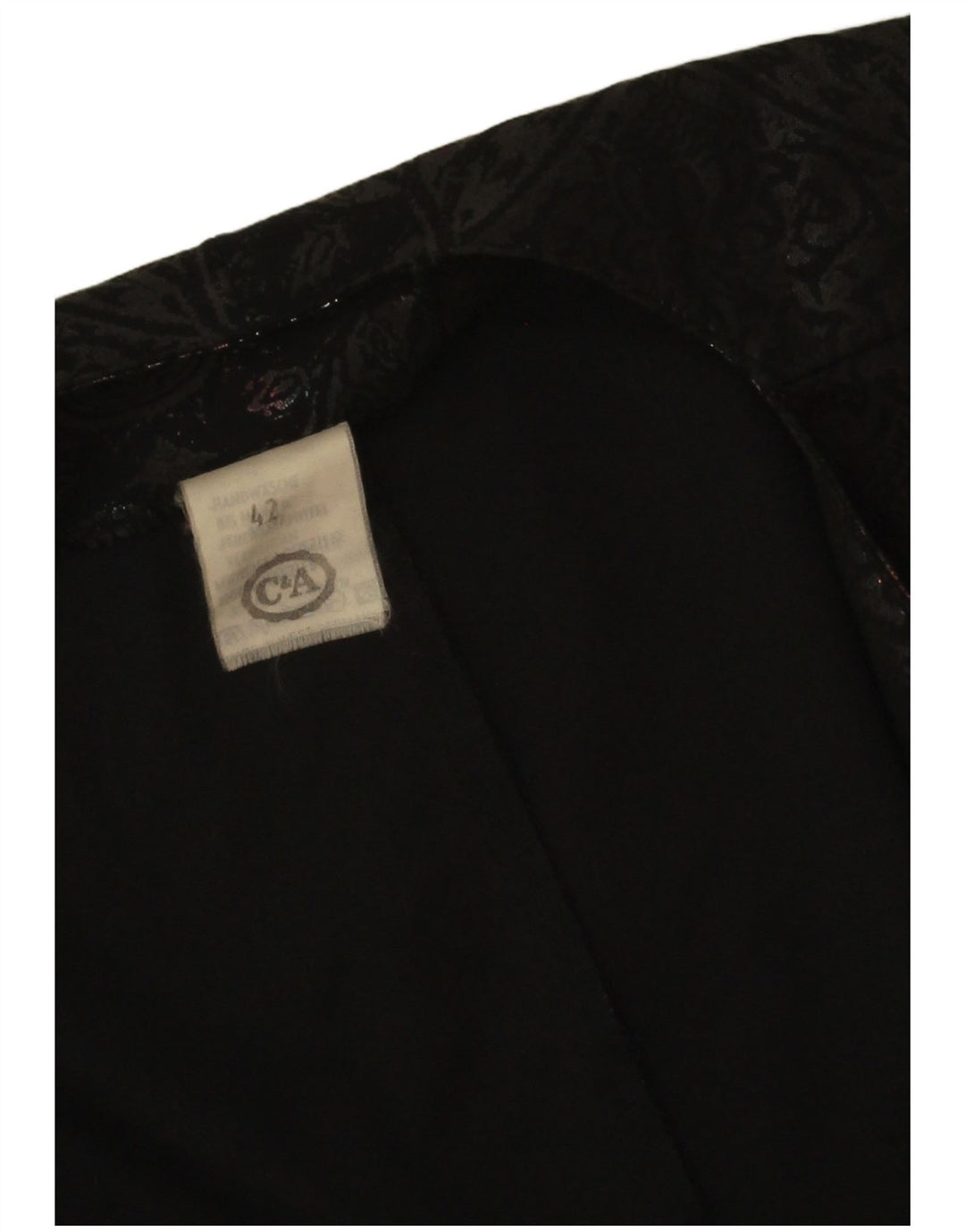 Top bolero cu mâneci 3/4 pentru femei C & A IT 42 Medium Black Paisley