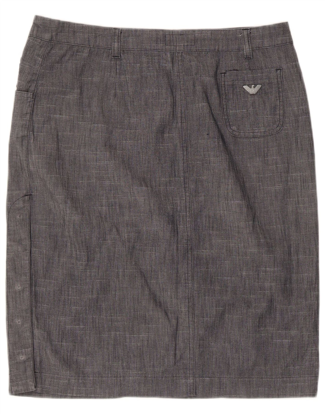Fusta dreaptă Armani pentru femei IT 46 Large W32 Bumbac gri