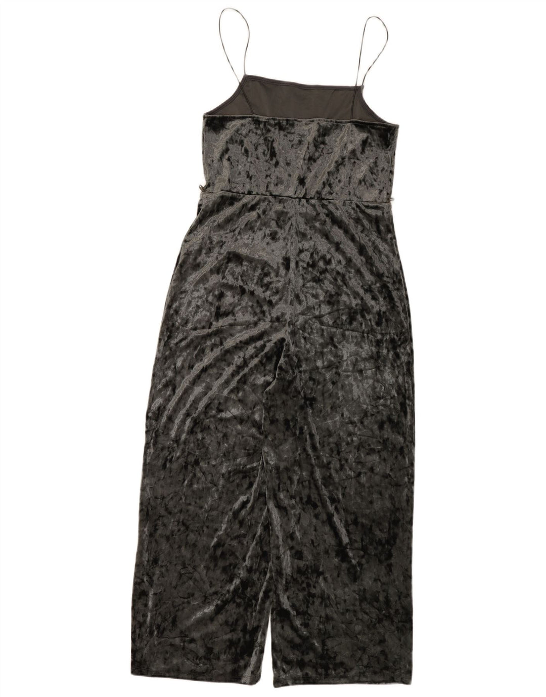 Salopetă Topshop pentru femei din velur UK 10 Small Gri Poliester