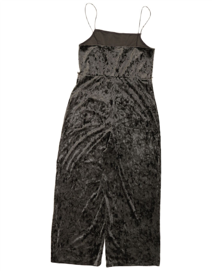 Salopetă Topshop pentru femei din velur UK 10 Small Gri Poliester