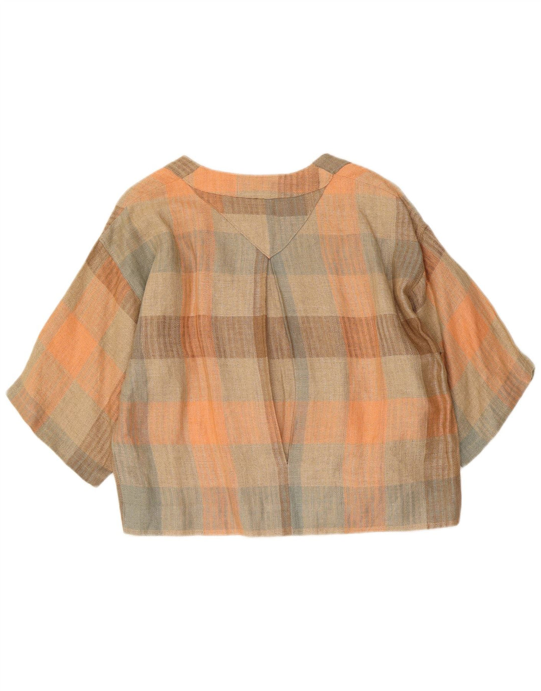 Bluză de damă vintage cămașă crop UK 16, mare, multicoloră