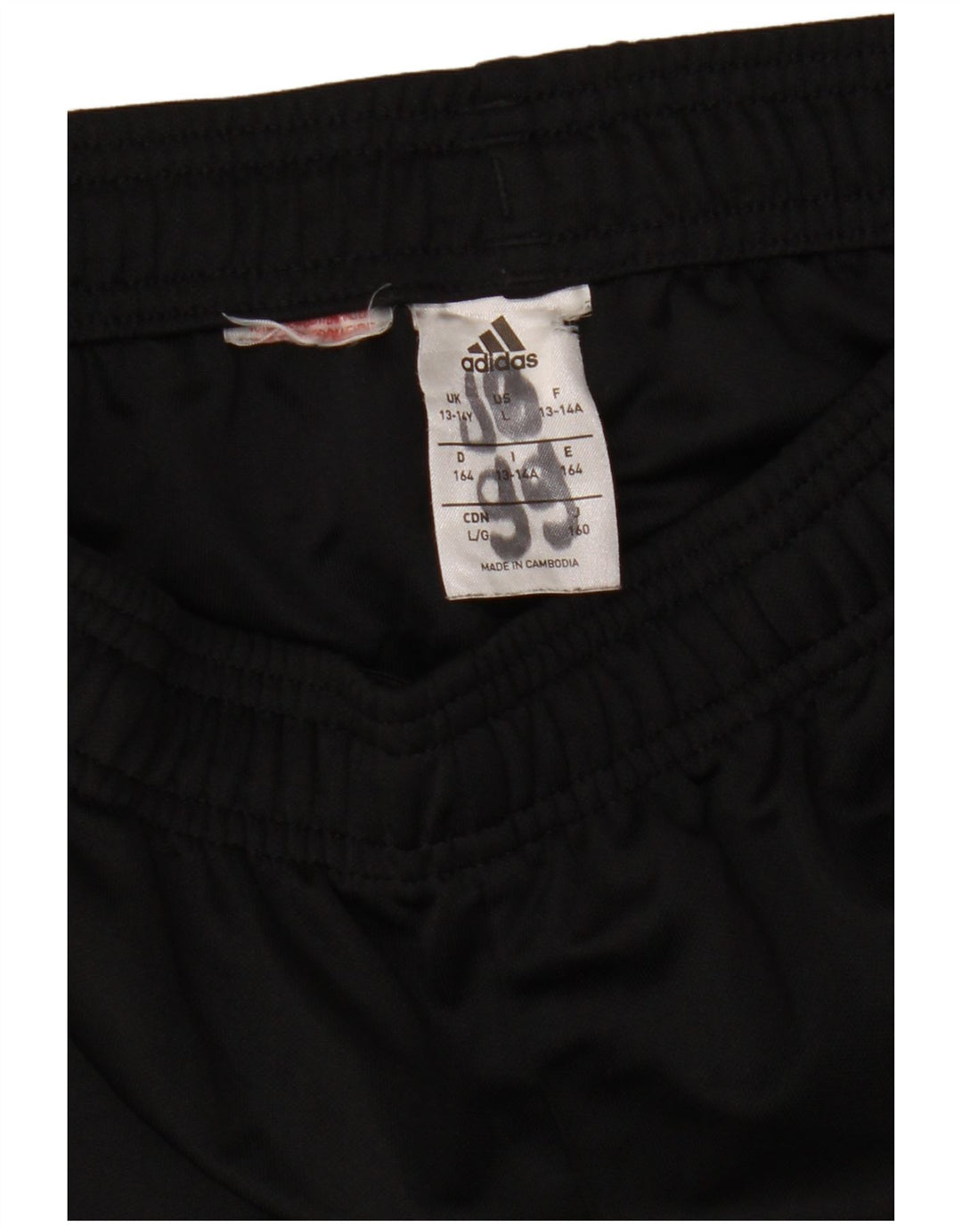 ADIDAS Boys Climalite Tracksuit Trousers 13-14 Years  Black